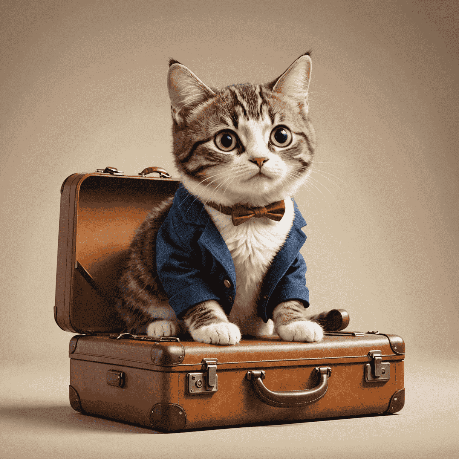 Catslaptolken Travel logo featuring a playful cat with a suitcase