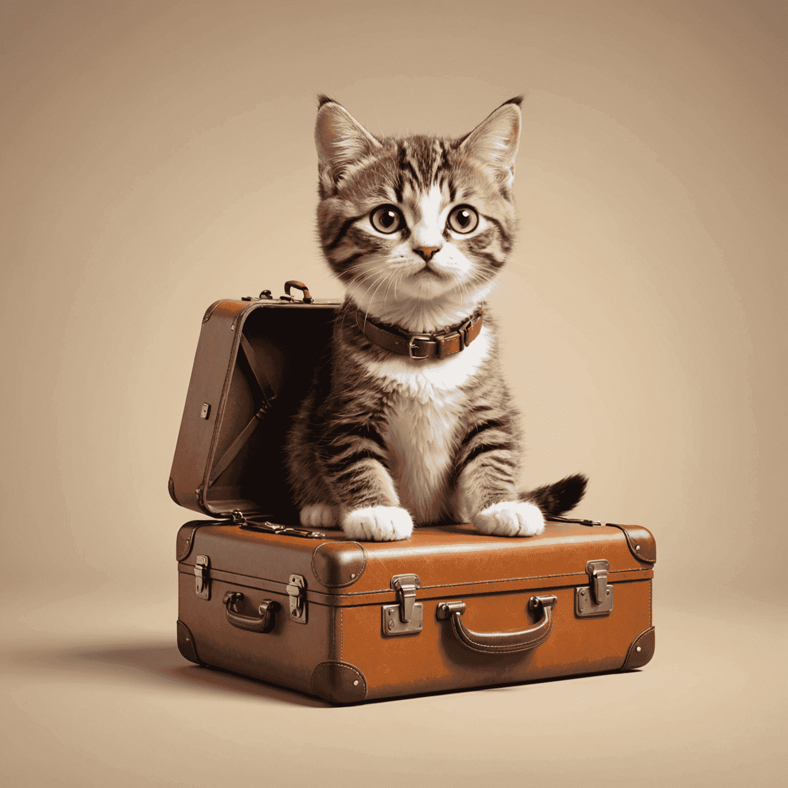 Catslaptolken Travel logo featuring a playful cat with a suitcase