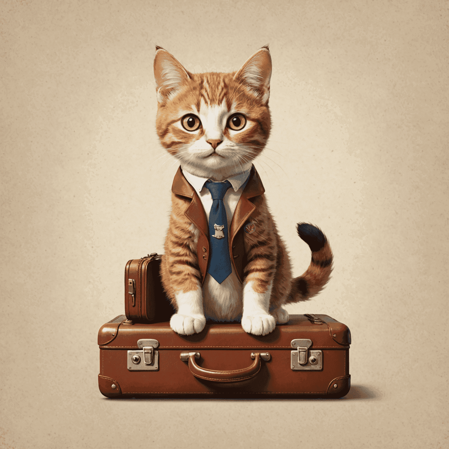 Catslaptolken Travel logo featuring a playful cat with a suitcase